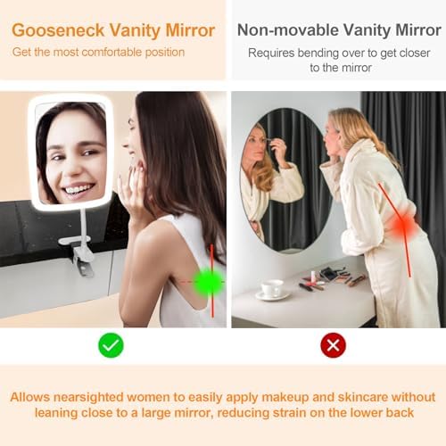 Instant Look-Ins 3-in-1 Lighted Makeup Mirror with Rechargeable Battery