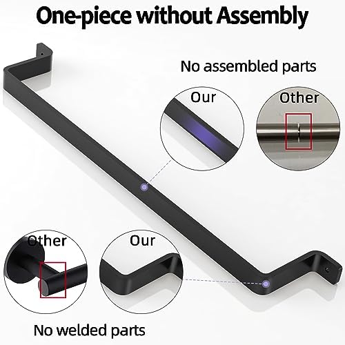 Sturdy 2-Pack Black Towel Bar