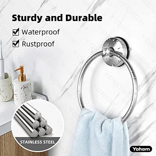YOHOM Suction Cup TowelRing - Durable Efficient Bathroom Organizer