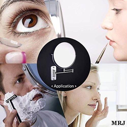LCARY Wall Mounted Makeup Mirror 3X Swivel Extendable