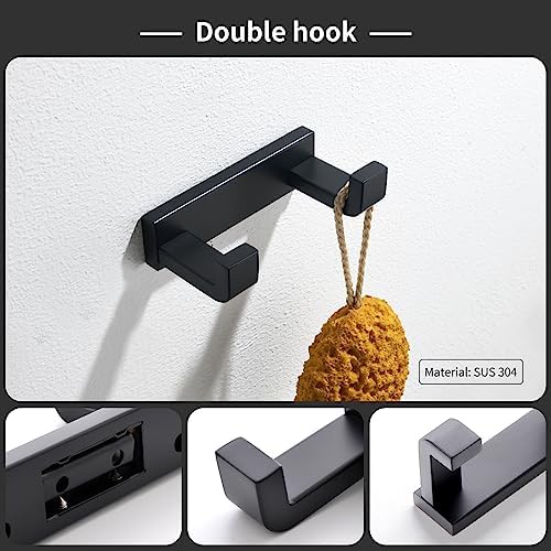YACVCL 4-Piece Matte Black Bathroom Accessories Set