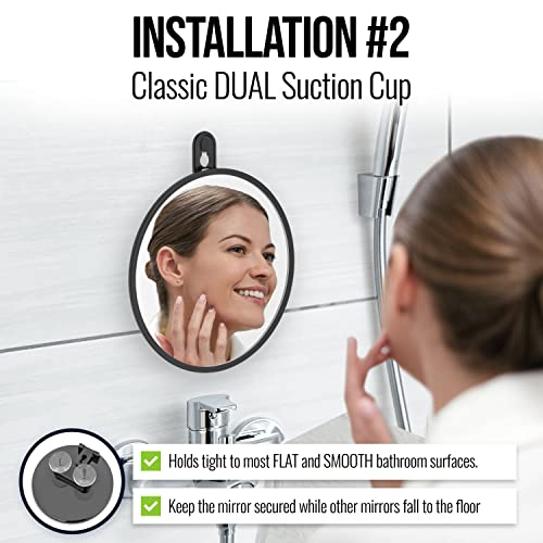 MirrorVana Small Showershturnstile with 3 Attachments Shatterproof Anti-Fog Spray Portable