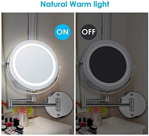 ZADIKO Luxury 360 Makeup Mirror for hotels Home Preparation with 3x5x7x10x