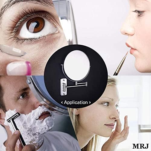 Space-Saving 360 Swivel Mirror with Multiple Magnifications for the Bathroom