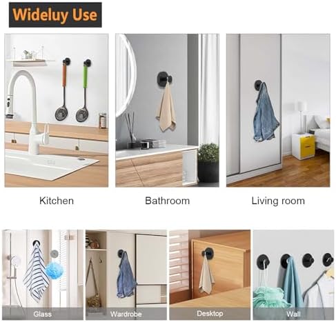 2-Piece Stainless Steel Suction Cup Hooks for Bathroom Kitchen Use