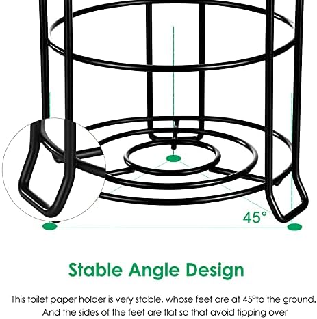 TomCare Toilet Paper Holder Rust-Free Wire Organized Storage