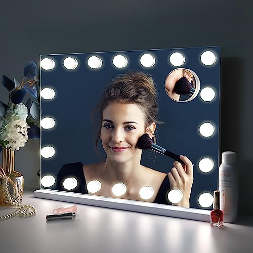 Hollywood Vanity Mirror with 10X Magnification and LED Light