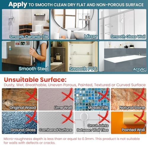 Fogless Shower Mirror wRazor Holder
