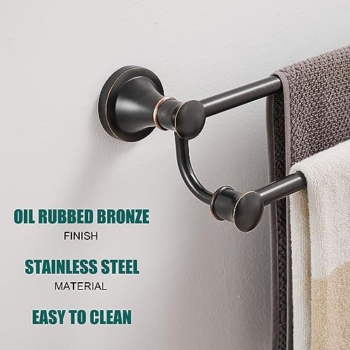 Adjustable stainless steel towel bar for bathrooms