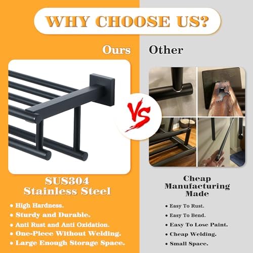 Premium Towel Rack for Bathroom Stainless Steel