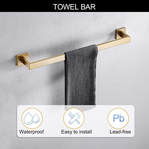 Curated 5-Piece Gold Bathroom Hardware Set for Maximum Convenience