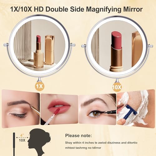 9 Wall-Mounted Makeup Vanity Mirror with Light