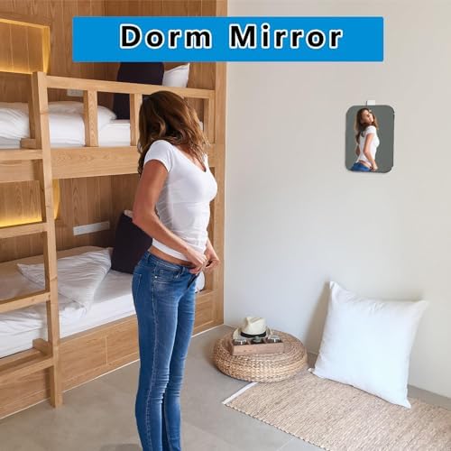 Unbreakable 8x6 inch acrylic shower mirror for shaving