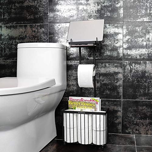 X-cosrack Freestanding Toilet Paper Holder Portable Bathroom Organizer Easy to Install