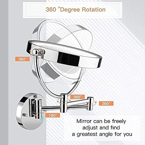 8 Wall Mounted Makeup Mirror - Double Sided Shaver Safety Mirror