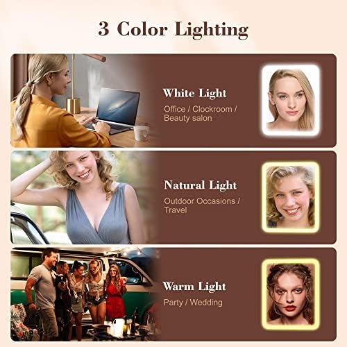 Sejoy Portable Makeup Vanity Mirror 1x-7x Magnification 64 LED