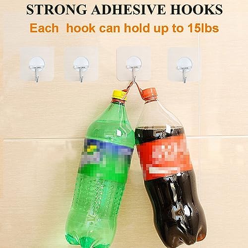 FOTYRIG Heavy Duty Adhesive Hooks 15lb 180 Degree Rotating 10 Packs