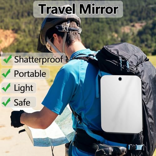 Perfect 2-Piece Unbreakable Shower Mirrors for Shaving Travel