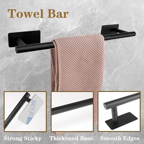 Self-Adhesive Heavy-Duty Bath Towel Bar