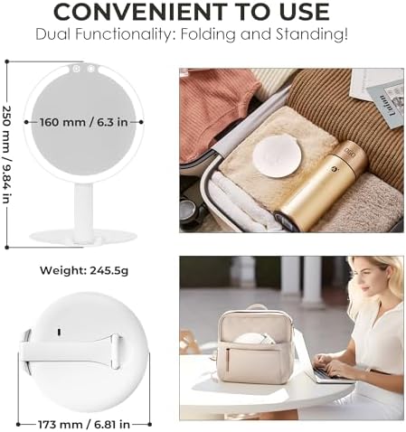 Compact Makeup Mirror with Lights