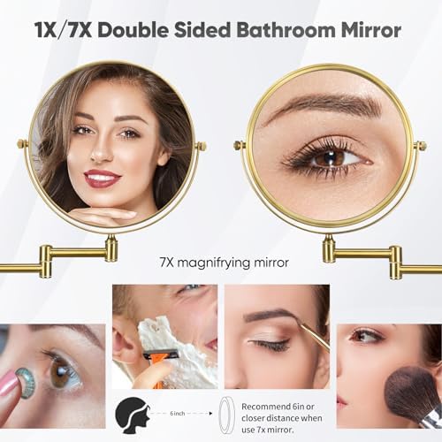 Luxury Double Sided Magnifying Mirror for Makeup