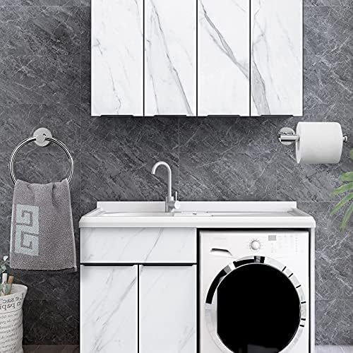 NearMoon 2-Piece Stainless Steel Bath Towel Ring Holder Chrome Finish