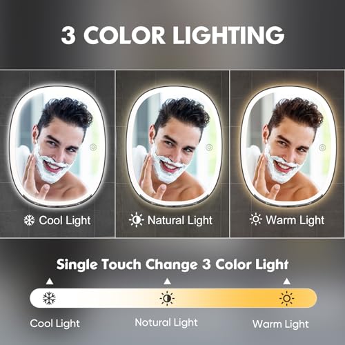 CMBestMax Amaba Dimmable Anti-Fog Shower Mirror