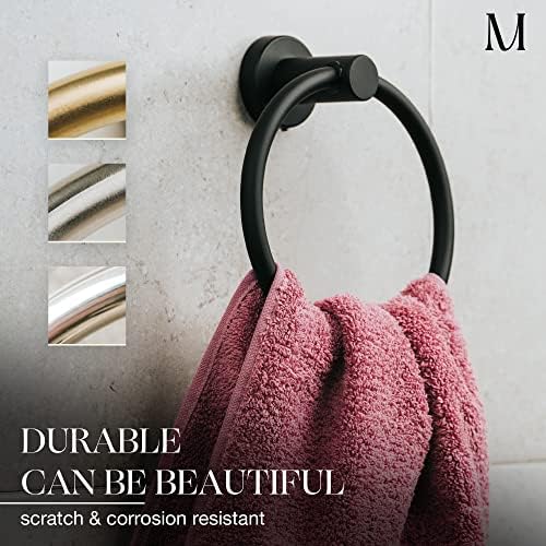 MARMOLUX ACC Matte Black Towel Ring - SUS304 Stainless Steel