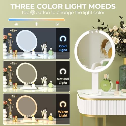 Compact Makeup Mirror with Lights