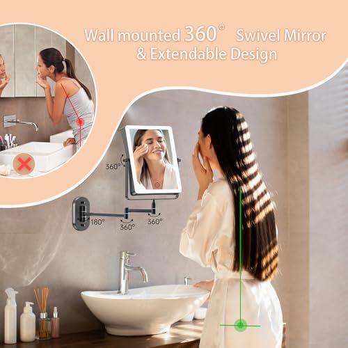FASCINATE Rechargeable Wall-Mounted Makeup Mirror