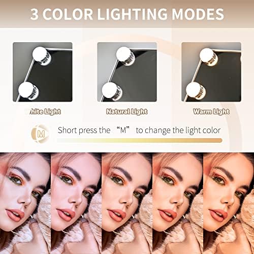SLIMOON 10X Magnifying Vanity Mirror with Lights