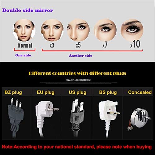 Double-Sided LED Makeup Mirror with 360 Swivel - Extendable