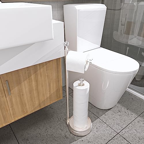 Elegant Toilet Paper Holder with Crystal Ball