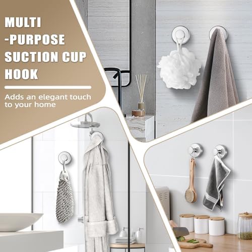 Easy No-Drill Suction Cup Towel Hook Set