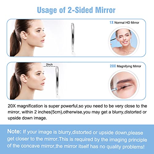 High-Magnification Double-Sided Makeup Mirror