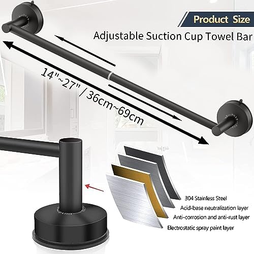 DGYB Adjustable Suction Cup Towel Bar
