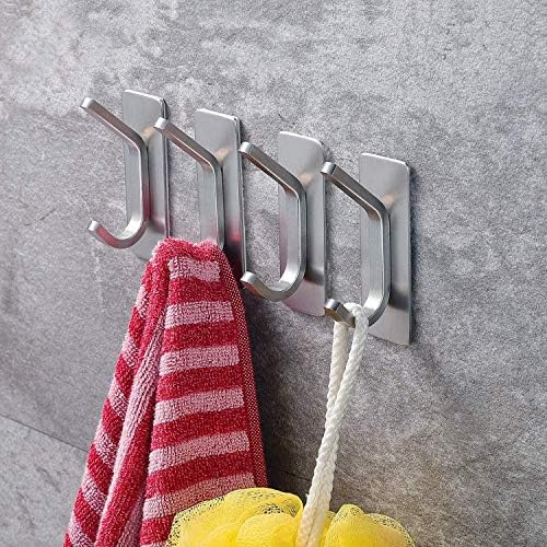 YIGII Stainless Steel Towel Hook 4-Pack