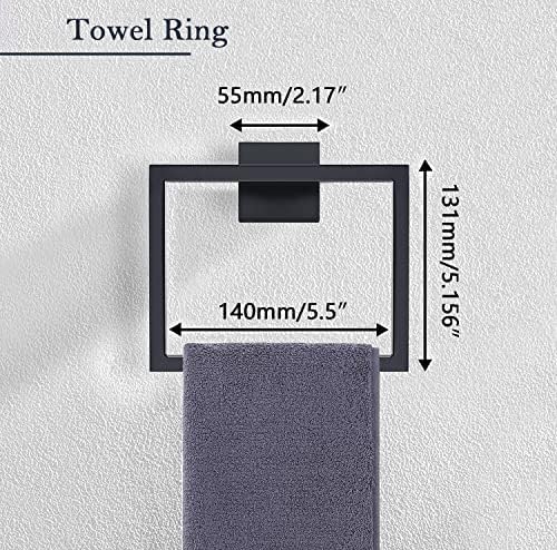 5-Piece bathroom hardware set sleek and affordable