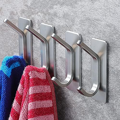 YIGII Stainless Steel Towel Hook 4-Pack