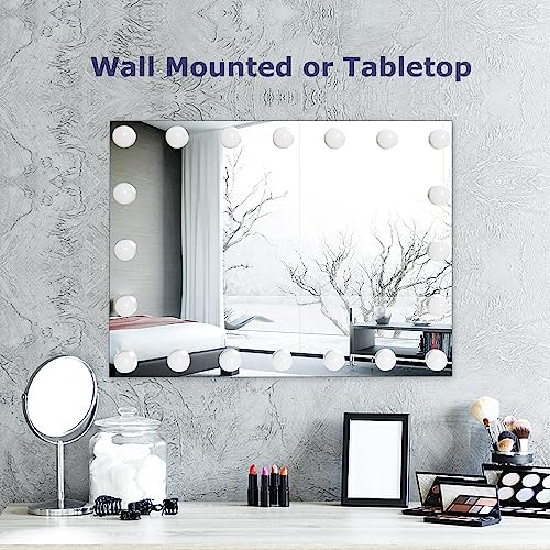 Hollywood Vanity Mirror with 10X Magnification and LED Light